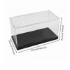 Figure Display Case with Black Foundation Tabletop Clear Desktop