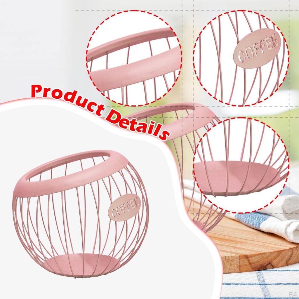 Coffee Capsule Holder, Espresso Organizer, Practical Storage Basket with Large Capacity for