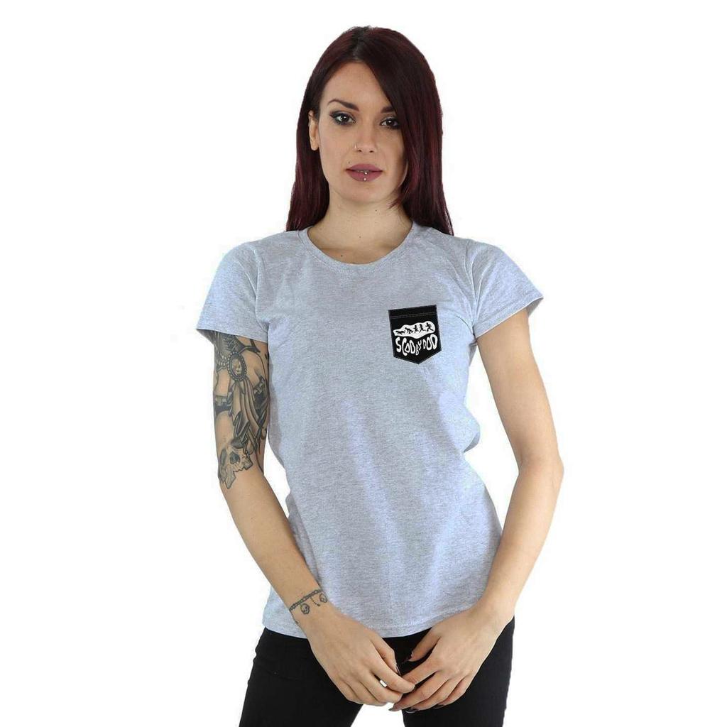 Scooby Doo Womens/Ladies Faux Pocket Cotton T-Shirt