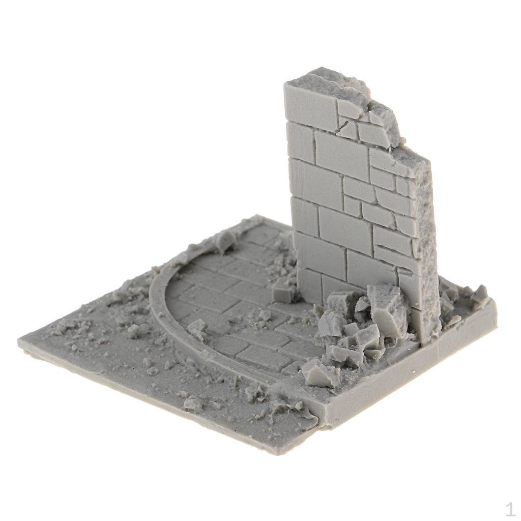 1/35 Смоляная модель - Настольный аксессуар Руины города 6x5.5x5см