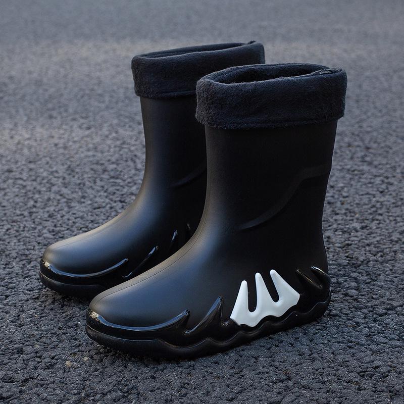 Men s Waterproof Mid-Calf Anti-Slip Outdoor Rain Boots 39