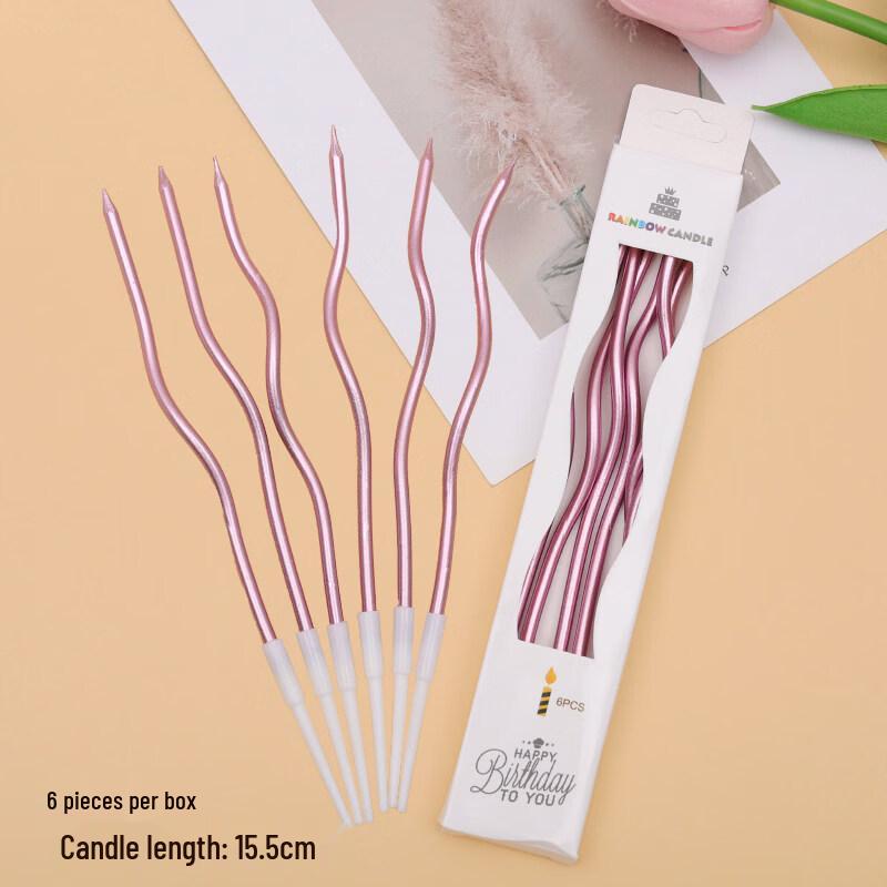 LIEI Rainbow Curved Birthday Candle