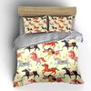Colorful Horse Pattern Decor Set Bedding Set with 1 Duvet Cover 2 Pillowcases Single Double King Queen Gift
