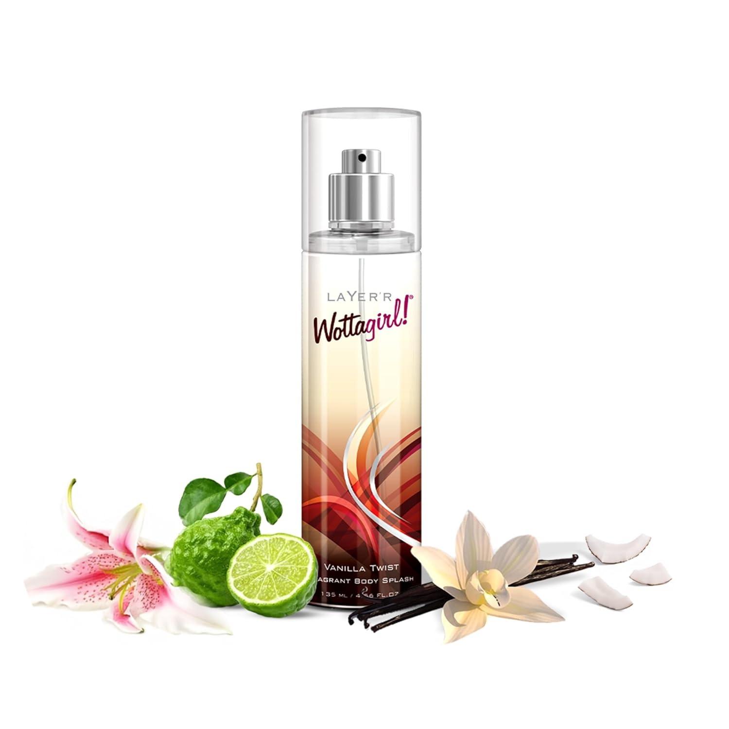 

Layer’r Wottagirl Vanilla Twist Body Splash, 135ml | Long-Lasting Premium Mist Spray for Women | Everyday Wear 135 ml