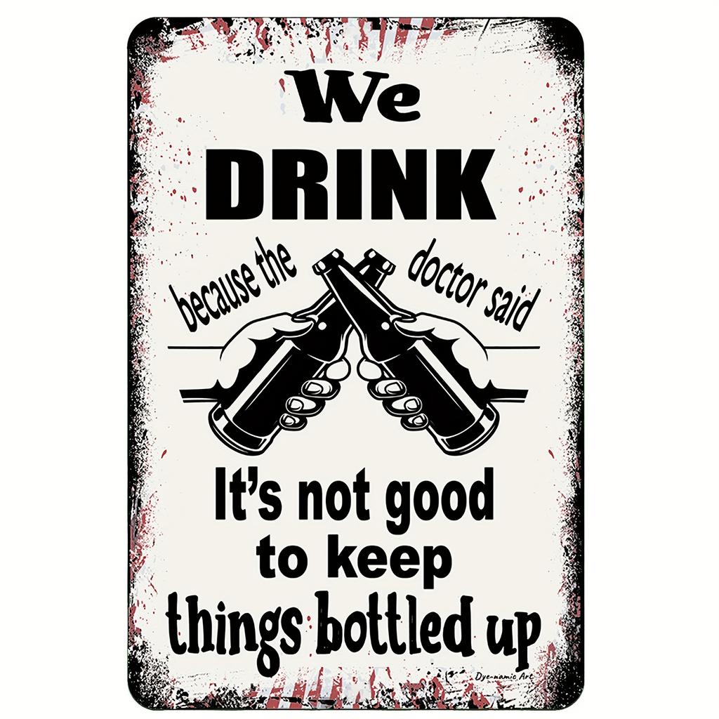 Vintage Beer  BBQ Metal Iron Sign  Retro Wall Decor for Home Kitchen Bar Club and Man Cave