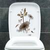 Mildew-proof Flower Butterfly Toilet Stickers Self-Adhesive Toilet Lid Decals  Bathroom