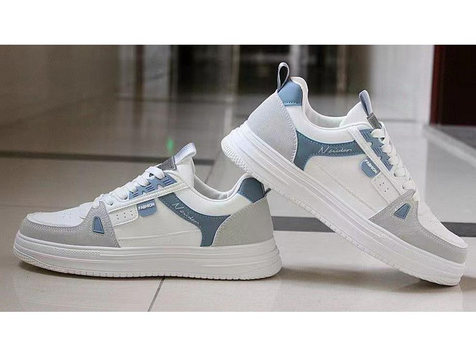 Men's White Plus Velvet Black Skateboard Shoes - Fashionable Autumn Casual Sneakers