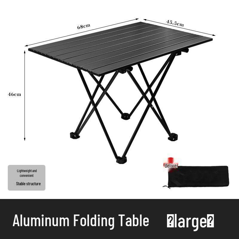Portable Aluminum Folding Picnic Table & Chairs Set for Camping