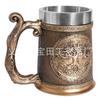 Creative Viking Beer Mug Large Water Cup Stainless Steel Mug Mug Resin Craft