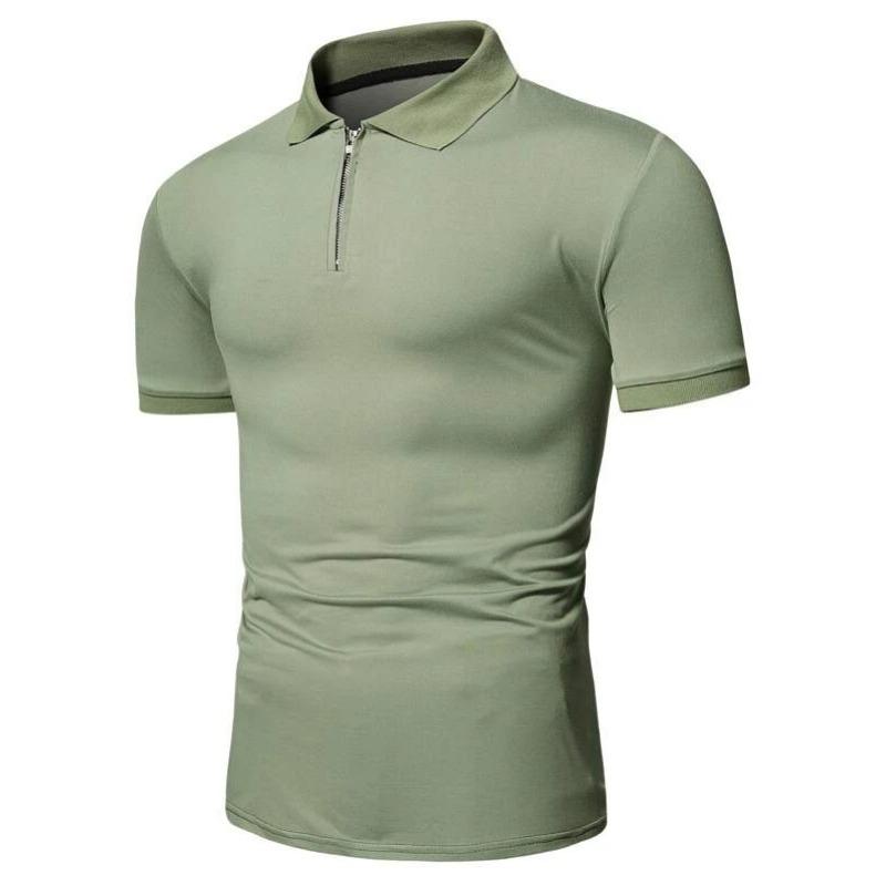 Erkek Polo Tişört Düz Renk Kısa Kollu Yakalı Tişört Günlük Fitted Üst Erkek Giyim