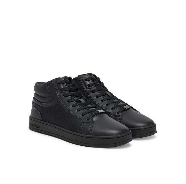 Men's Sneakers Calvin Klein High Top Lace Up Eyelet Jaq Mono Hm0hm01816 Black