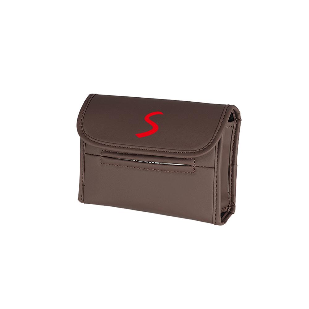 For MINI Cooper S JCW WORKS R55 R56 F55 F56 R57 R58 R59 R60 R50 Car Logo Tissue Box Napkin Holder Case Paper Towel Storage Bag