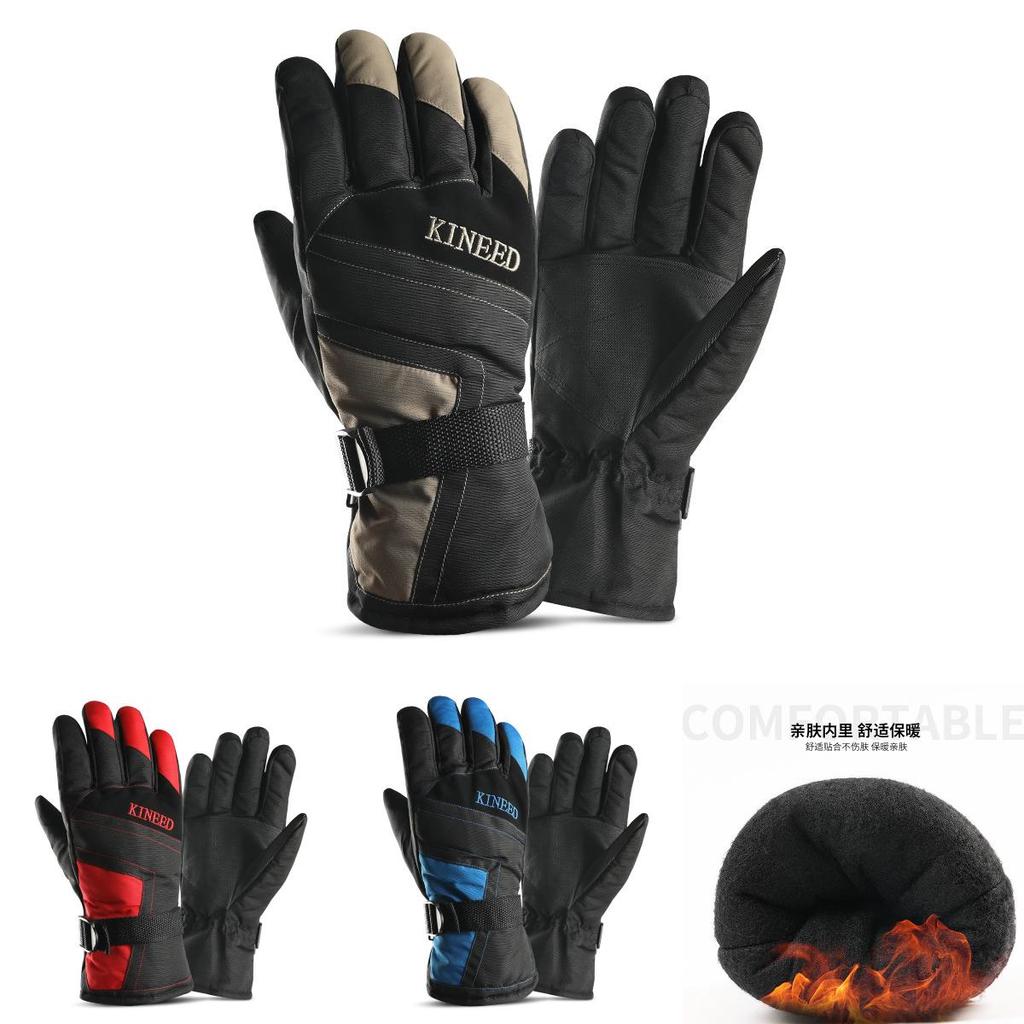 Luxuriously Soft Winter Mens Waterproof Windproof Thermal Motorcycle Ski Snowboard Gloves