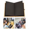 Black Scrapbook (18 Sheet 34 Pages) Memory Album Photo Book for Wedding Alentines Day