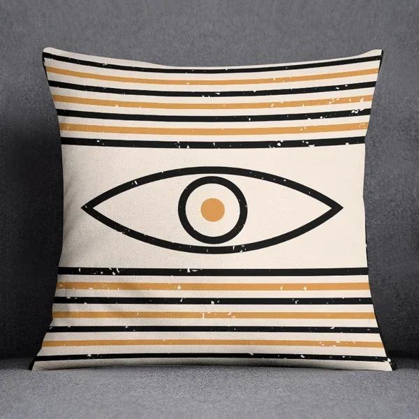 Nordic abstract printed pattern square cushion cover for home living room sofa decoration waist  pillowcase x