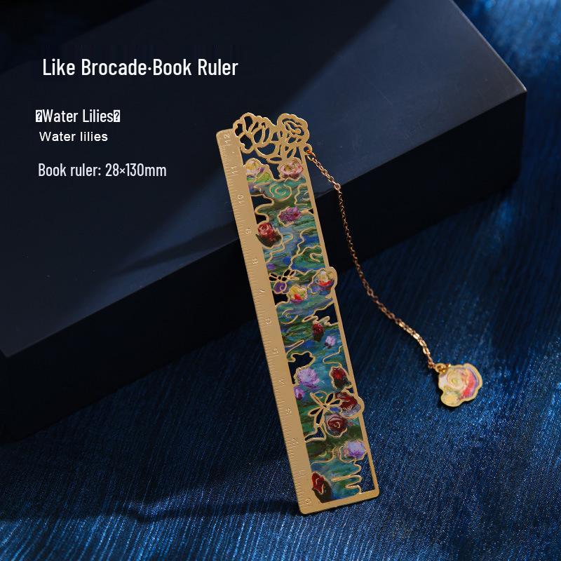 

Van Gogh Monet Floral Metal Bookmark - Creative Engraved Gift Cardboard Pack