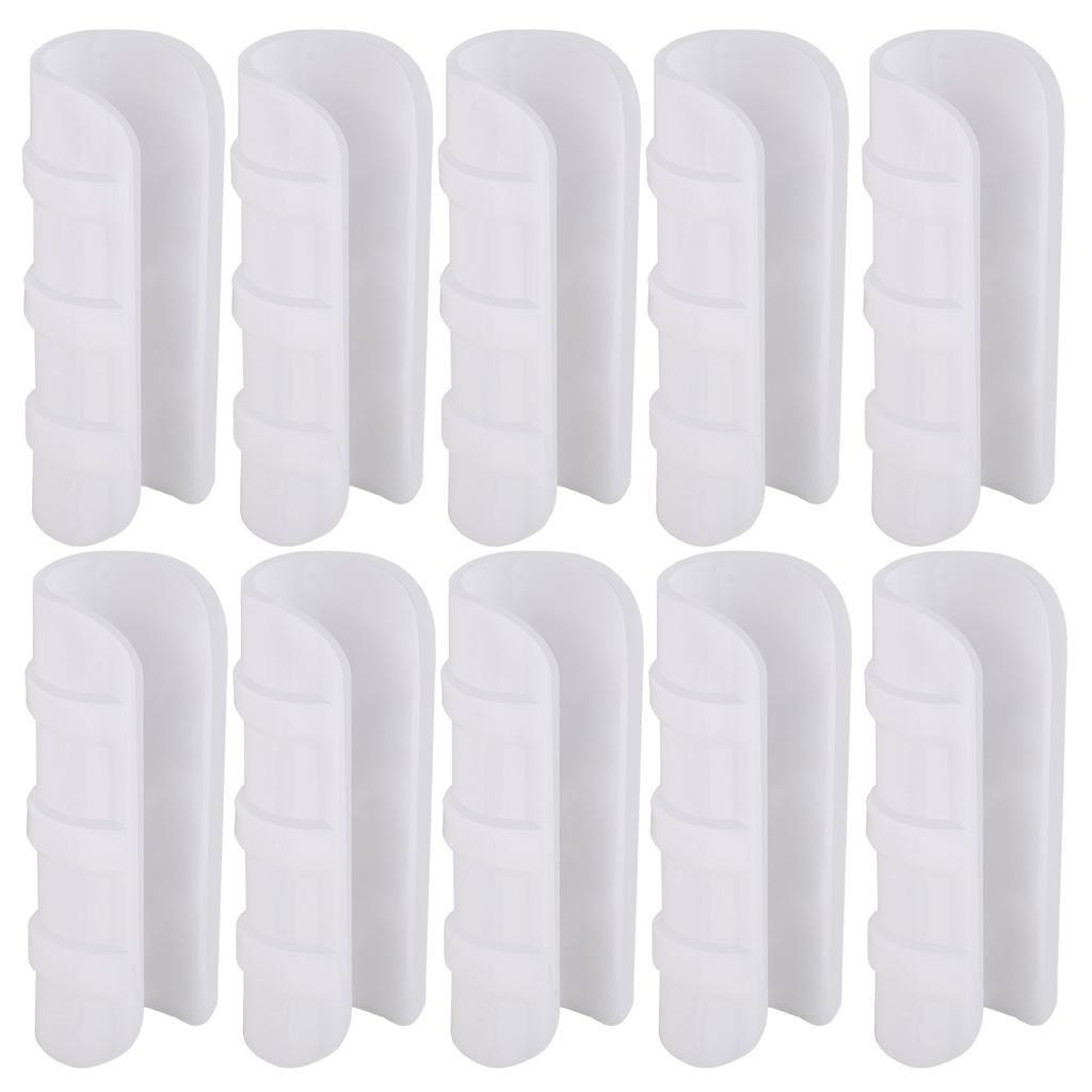 10PCS Greenhouse Film Clips Plastic Snap Clamp for Garden Building Tube White Outer Diameter 32mm