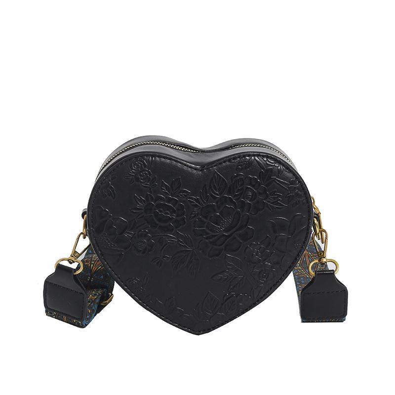 Portamonete Retro Leggero da Donna Pacchi Carino a Forma di Cuore Ecopelle Borsa a Tracolla con Cinturino Regolabile Cartella a Spalla Zaino per Donne
