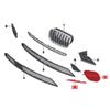 Auto Front Stoßstange Racing Grille Abdeckung Grill Trim Für-BMW X5 E70 2011-2013 51117222859 51117222860 Auto Außen Teile