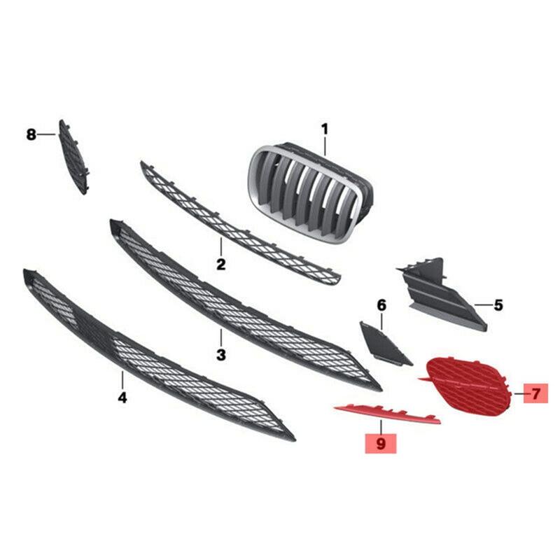 Auto Front Stoßstange Racing Grille Abdeckung Grill Trim Für-BMW X5 E70 2011-2013 51117222859 51117222860 Auto Außen Teile