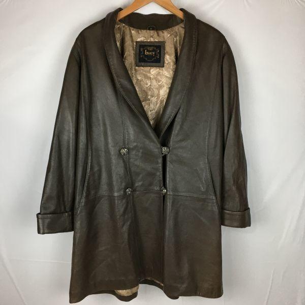 

Lucy Sheepskin Nappa Leather Coat Brown Size 9 Oversized Women’s