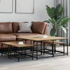  Coffee Tables, Nestable, 5 Pcs, Sonoma Oak