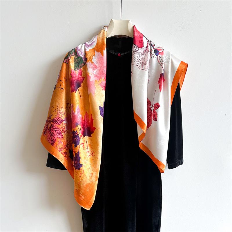 

Популярный 90*90 см шелковый шарф женский с принтом волос шея квадратный женский платок бандана мусульманский хиджаб платок женский солнцезащитный экран 90X90cm