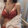 Black Lace Push Up Bra with Crisscross Straps and Bow Detail Underwire Lingerie
