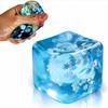 Snowflake Cube Squeeze Toy — Sky-Blue Stress-Relieving "Ice Cube" — Creative Squeezable Novelty.