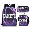 Luxury Popular Funny Novelty Kpop Katseye 3D Print 3pcs/Set pupil School Bags Laptop Daypack Backpack Lunch bag Pencil Case