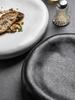 Creative Ceramic Steak Plate for Western Food Black and White Frosted Dinner Plate Home Breakfast Salad Dessert Dishes Tableware