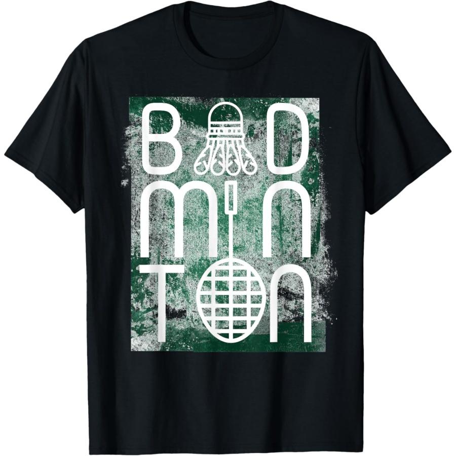 Badminton Shuttlecock and Racket Themed Words Funny T-Shirt(1) S