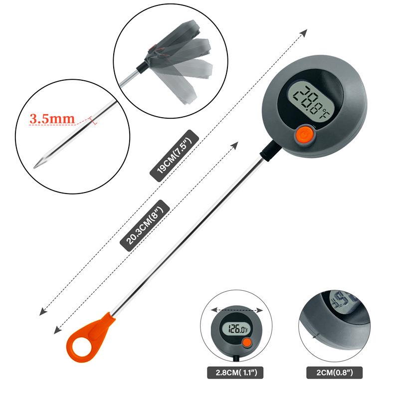 Digital Folding Barbecue and Kitchen Thermometer for Food and Water.