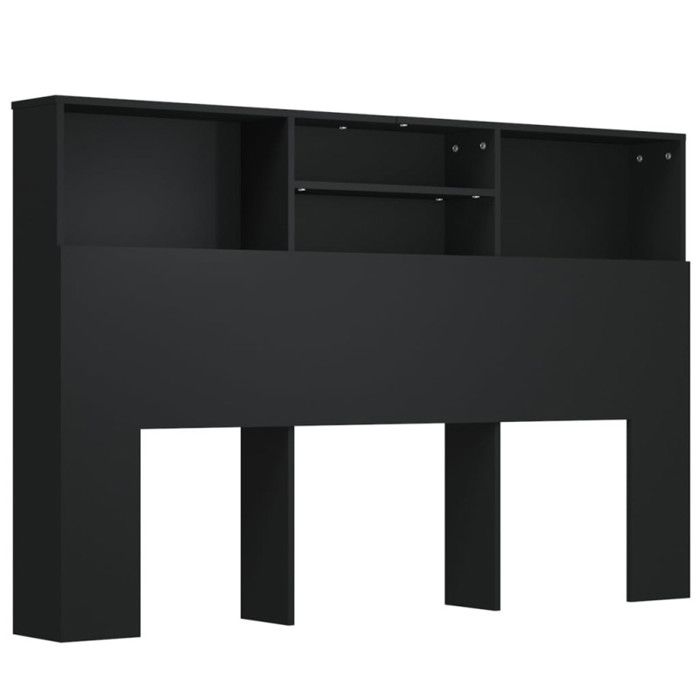 VidaXL Headboard Cabinet Black 160x19x103.5 Cm 811872