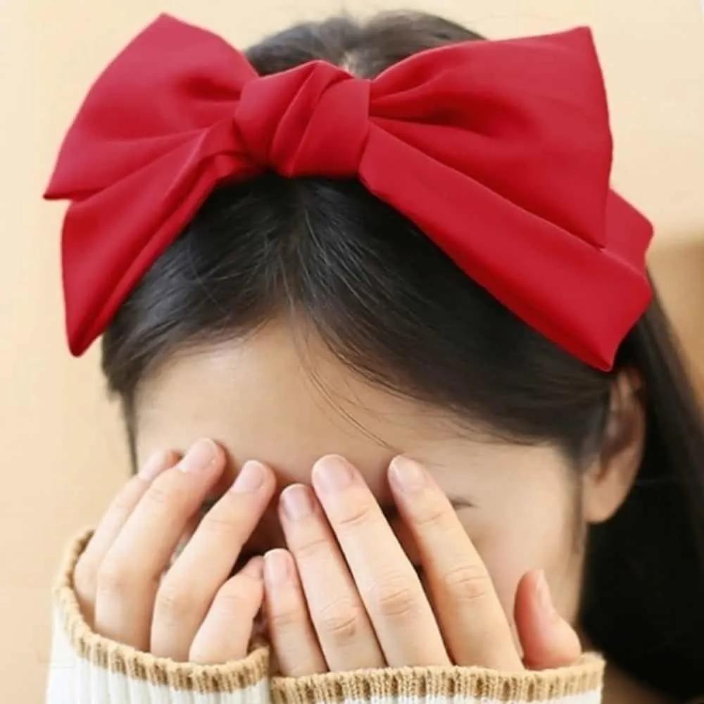 ASSHOP Red Satin King Ribbon Hairband King Ribbon Headband