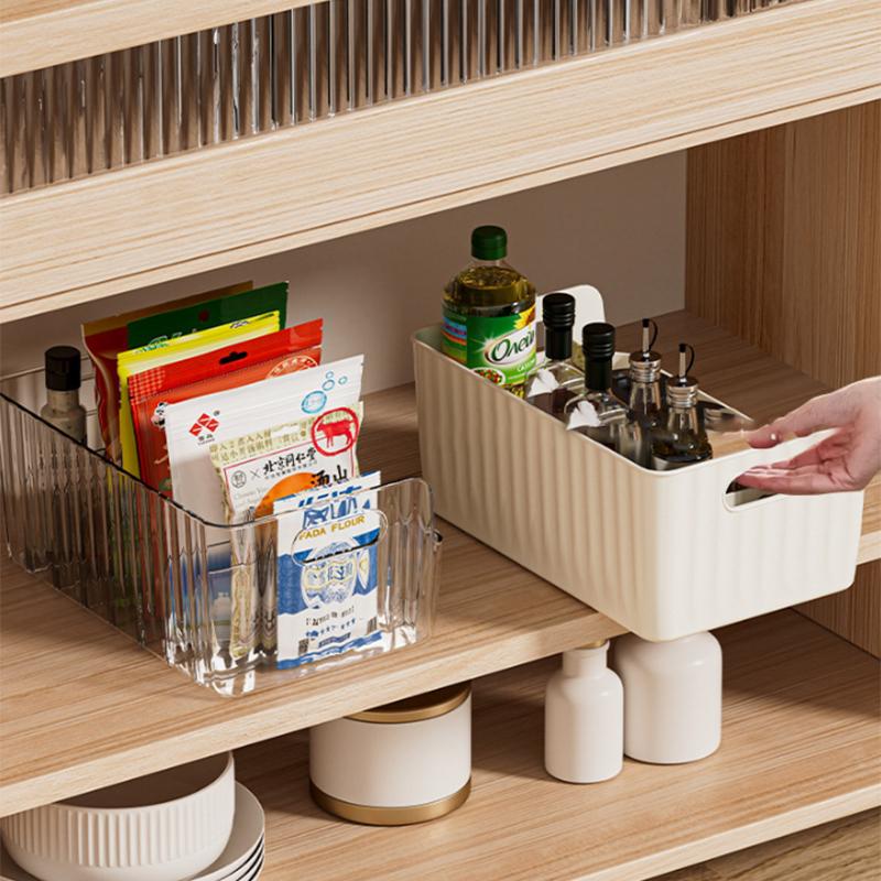 1pc Storage Box Bin Plastic Food Storage Organizer Tapes, Books, Seasoning Bags Storage Boxes Partitions Refrigerator Organizer