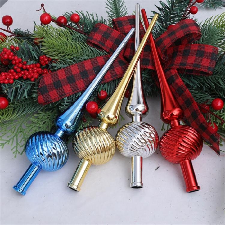 Christmas Finial Tree Toppers Ornament Plastic Construction Easy Installation Tree Star for Party Decoration
