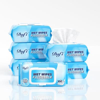 DAFI Flushable Baby Adult 100 Wipes X 6 with for Caregiving Wipes, Size, Packs, Flushable, Lid, Soft, Water-Resistant, Alcohol-Free, Fragrance-Free,