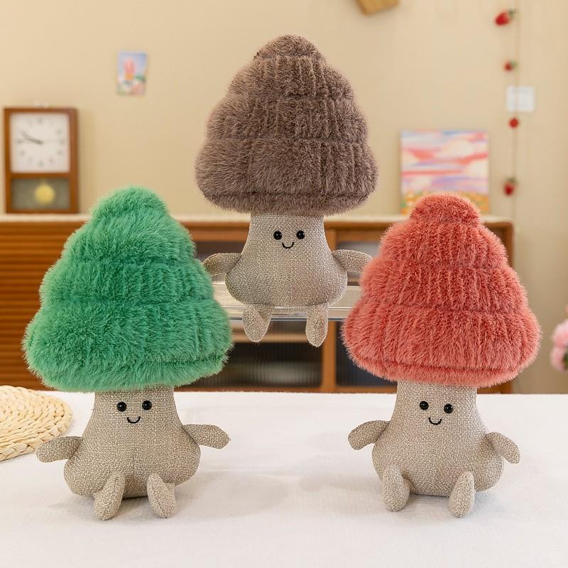 Soft Plush Mushroom Succulent Plant Toy Decor Home Office Dorm Gift - 23cm Faux Stuffed Animal