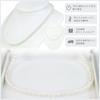 Sakuya Baby Pearl Shell Pearl Long Necklace, White Pearls, 4mm, 42cm, Necklace & Jewelry Case Set (art-ne-442)