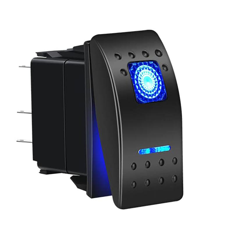 12V 24V Vodotěsný Námořní Lodní Kolébkový Přepínač Páčkový 5 Pin SPST Zapnuto-Vypnuto Přepínač 12V/20A 24V/10A s LED Světlem pro Auto Nákladní Auto Námořní