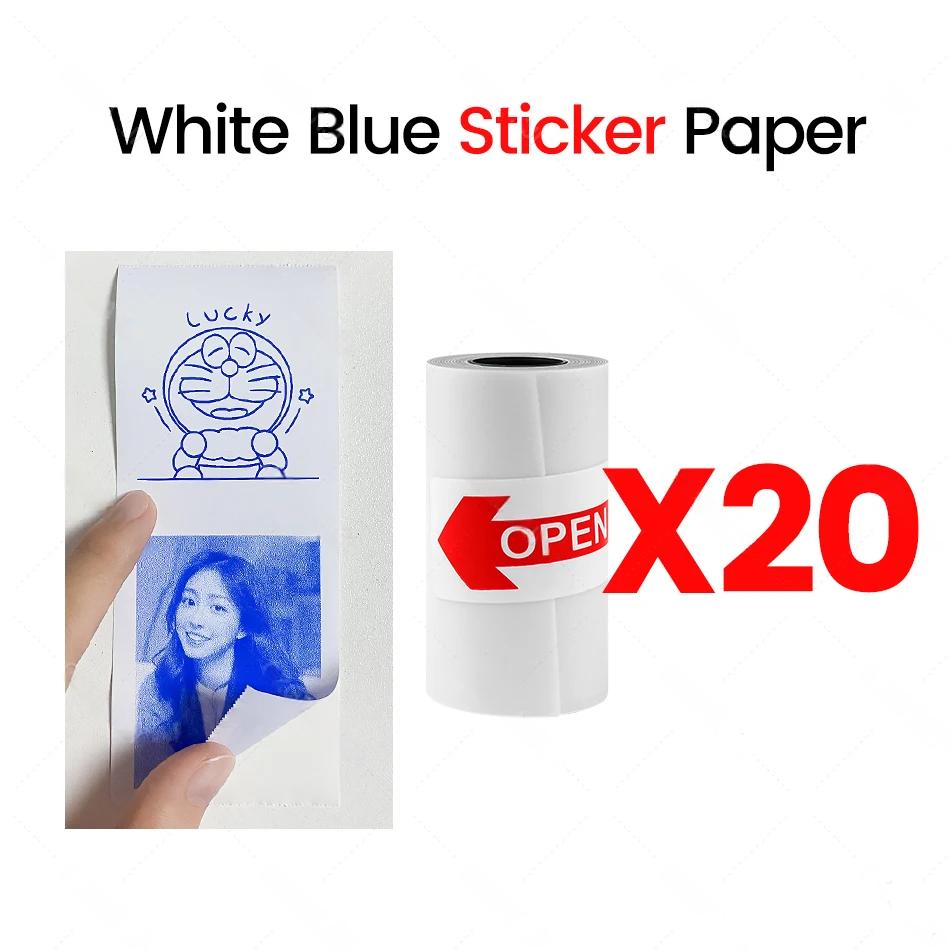 20 Rolls of Thermal Adhesive Paper, 57*30mm, Paper for Mini Thermal Printer