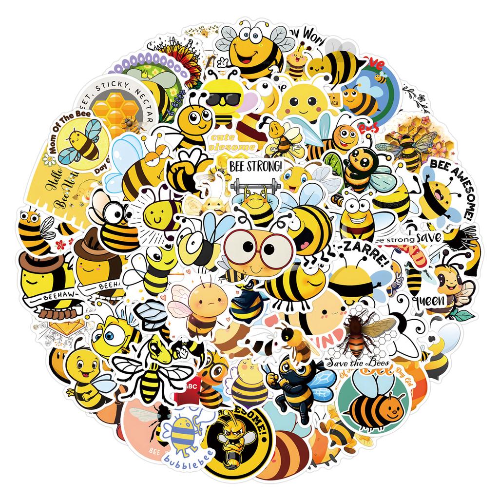 110 New Bee Bee Insect Graffiti Decals Decorative Suitcase Scooter Cartoon Decals Premium Durable Quality Useful