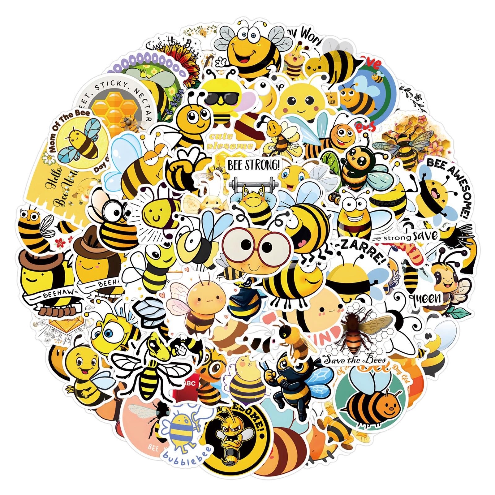 

110 Новые наклейки-граффити с пчелами, насекомыми, декоративные наклейки на чемодан, скутер, мультяшные наклейки