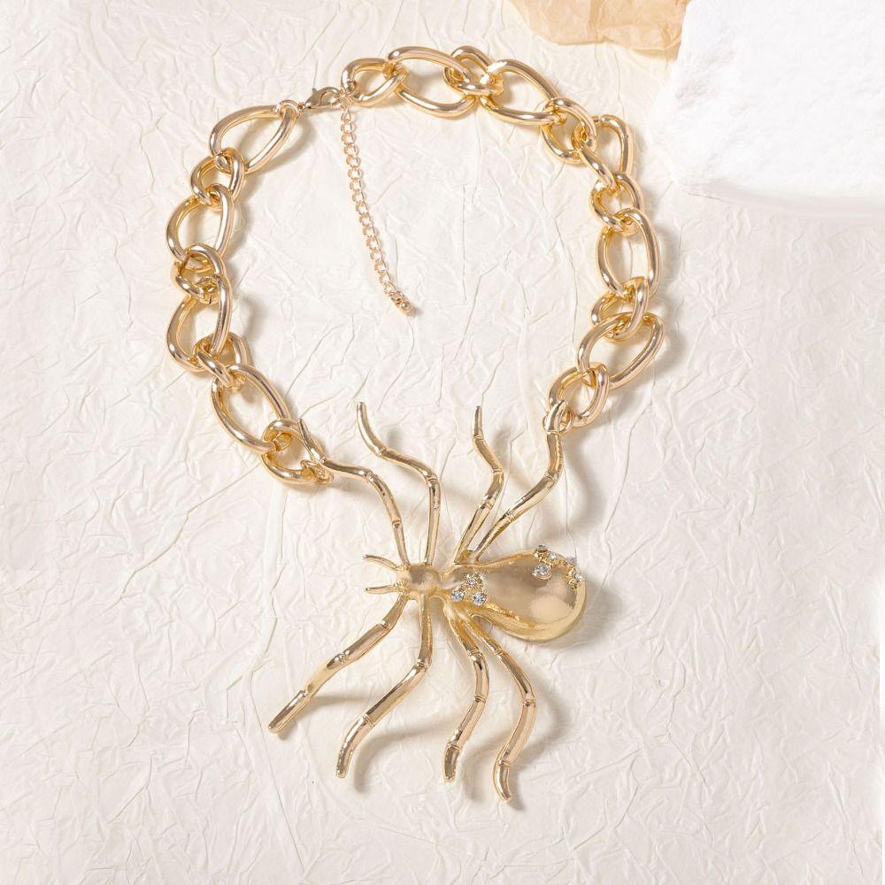 Advanced Design Sense Collarbone Chain Exaggeration Spider Neck Chain  Party
