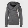Women's Sports Cardigan with Side Zipper and Hood