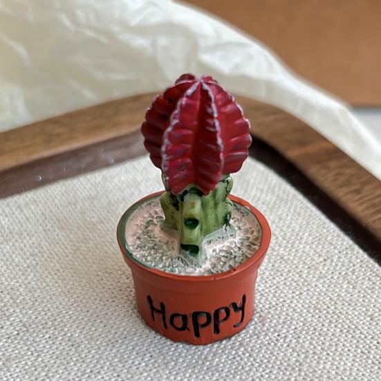 Cartoon Potted Cactus Fridge Magnet Resin 3D Mini Potted Plants Refrigerator Magnet Kitchen Home Office Decoration