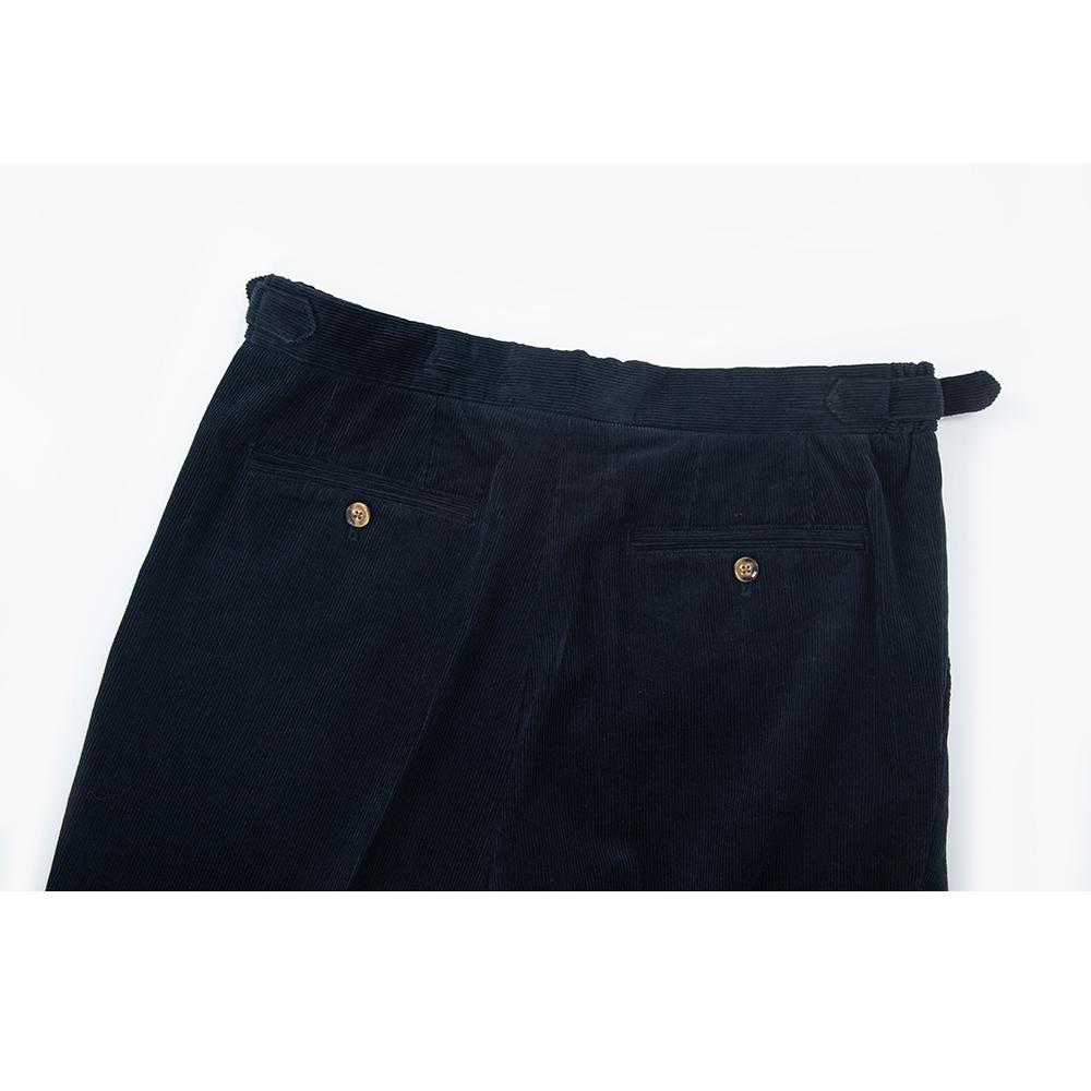 MANNERGRAM Corduroy Two-Pleated Hybrid Pants Navy