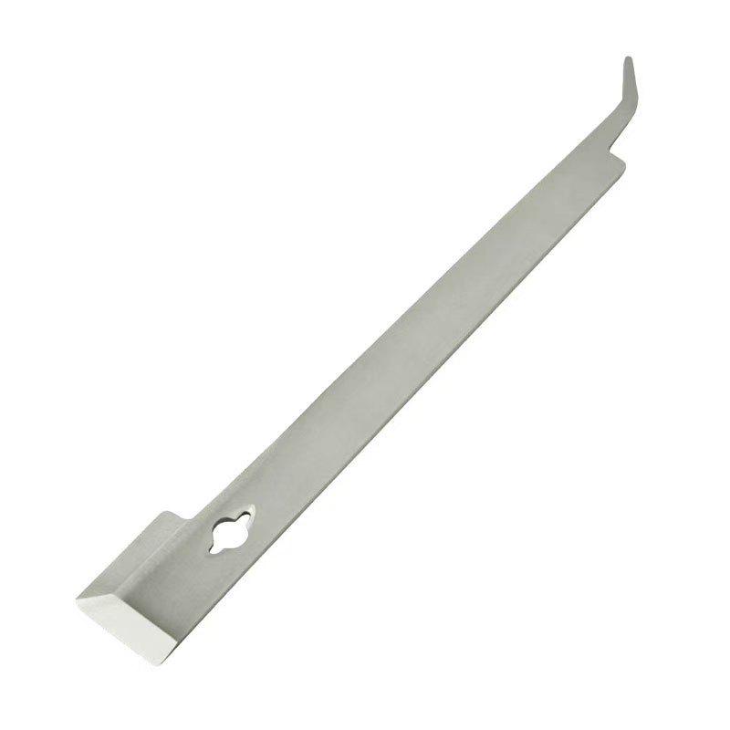 Glossy Stainless Steel J-Shaped Beehive Scraper for Prying Bee Frames