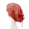 Single Layer Knit Beanies Dual-use Weave Cap Retro Crochet Hollow Knitted Hat  Ladies